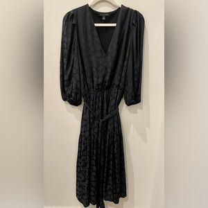 Navy banana republic silk dress